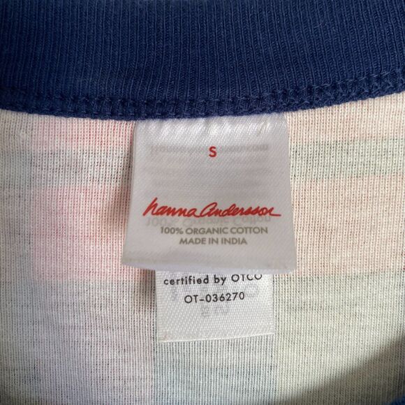 Hanna Anderson Top Long sleeve Women's S Multicolor Vibrant Plaid Cotton Casual - Picture 5 of 6